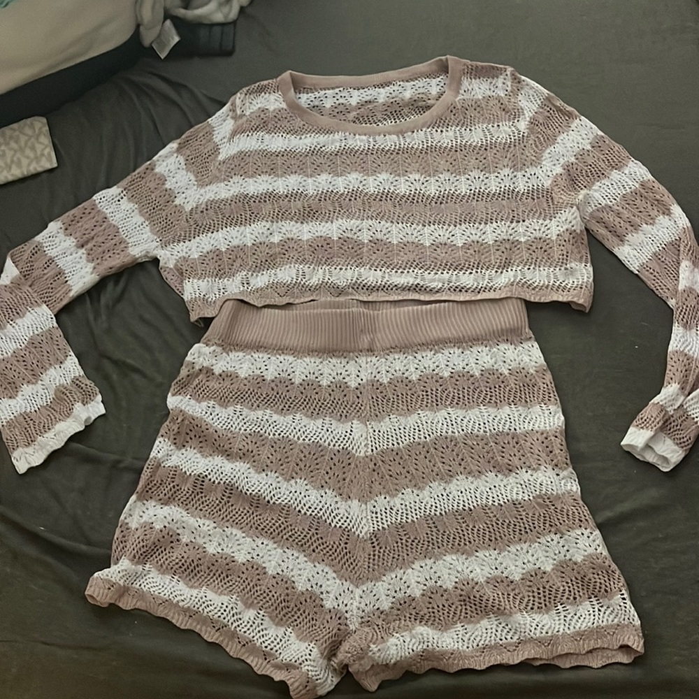 Better Style 2 piece swimsuit cover up sweater set
